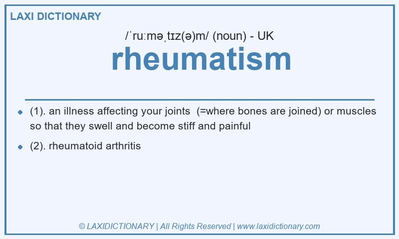 Definition rheumatism in British English