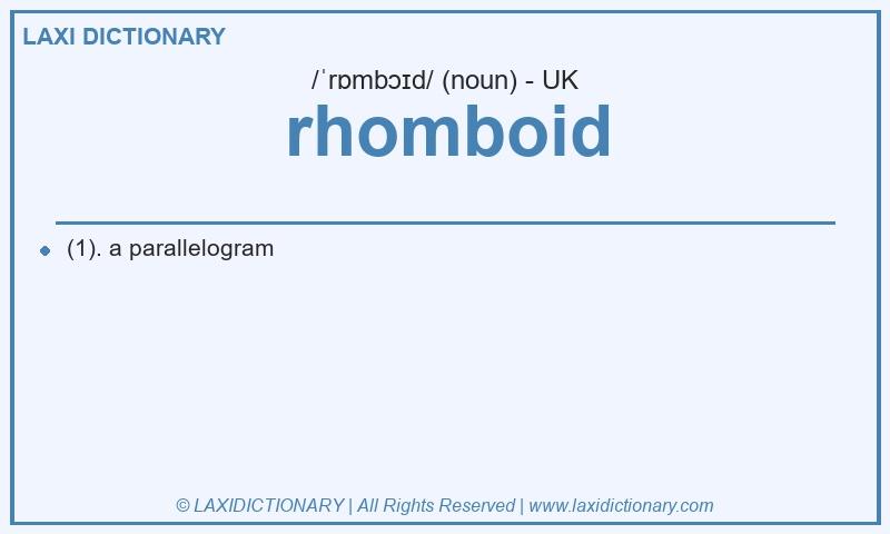 Definition rhomboid in British English