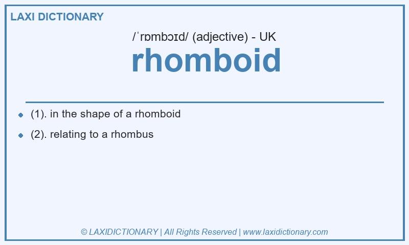 Definition rhomboid in British English