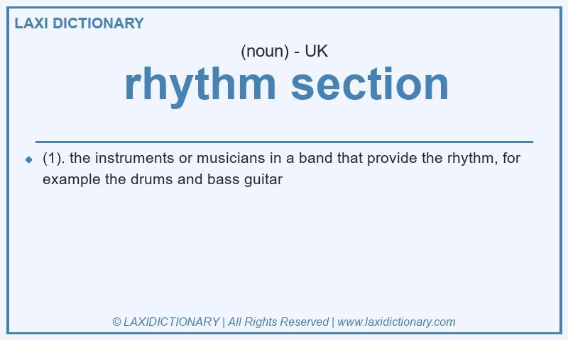 Definition rhythm section in British English