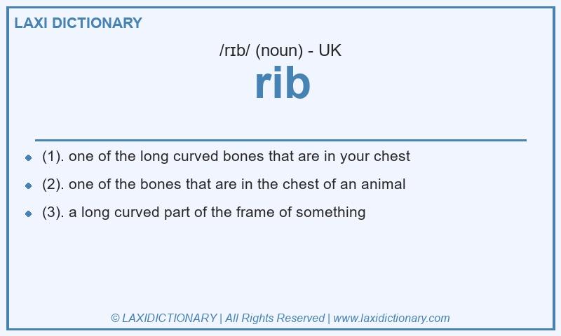 Definition rib in British English