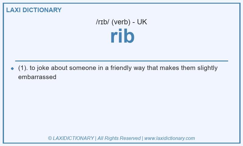 Definition rib in British English