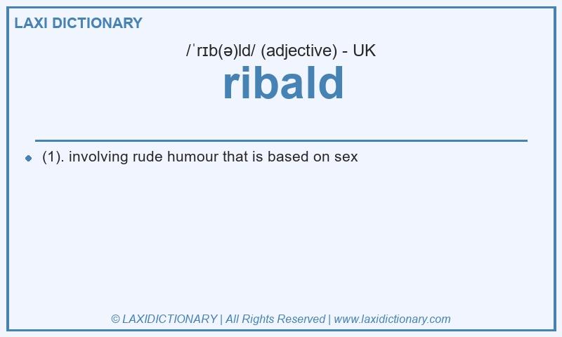 Definition ribald in British English