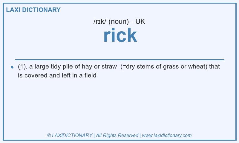 Definition rick in British English