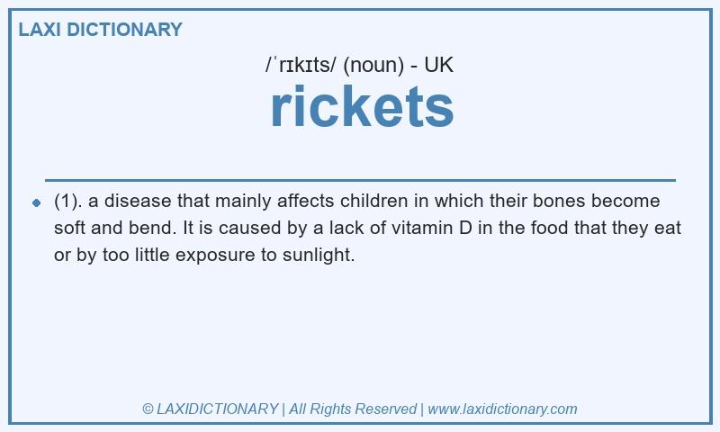 Definition rickets in British English