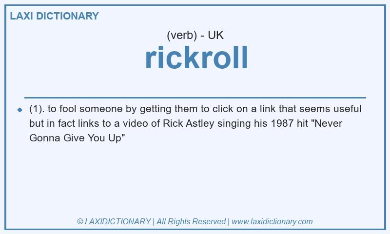 Definition rickroll in British English