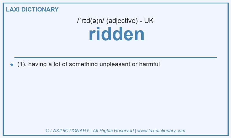 Definition ridden in British English