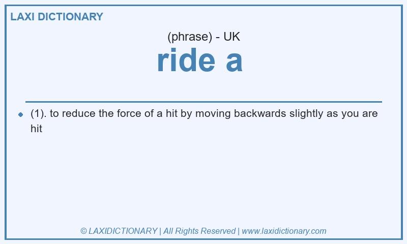Definition ride a in British English