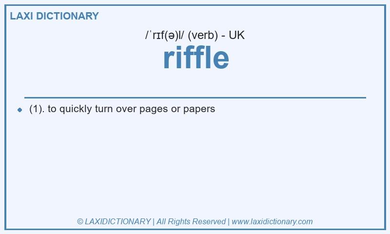 Definition riffle in British English