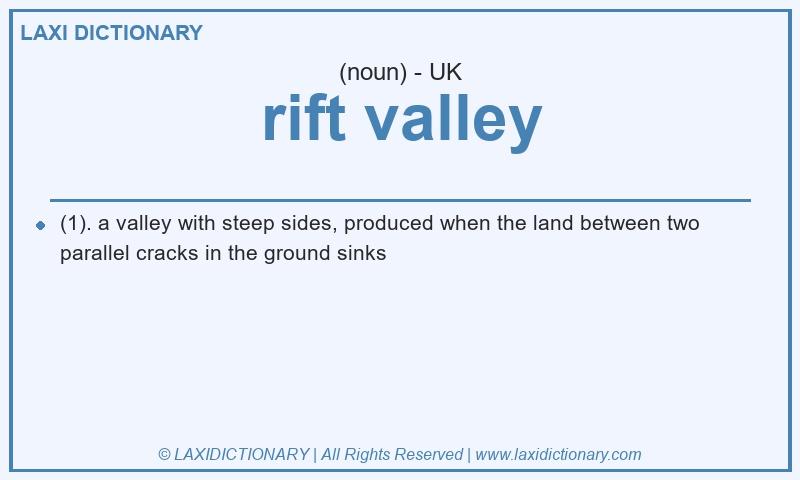 Definition rift valley in British English