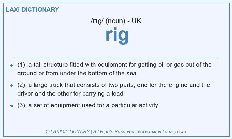 Definition rig in British English