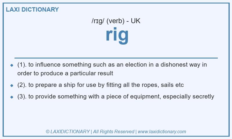 Definition rig in British English