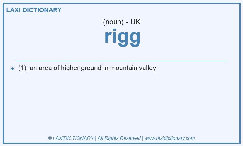 Definition rigg in British English