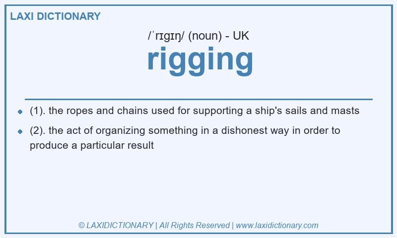 Definition rigging in British English