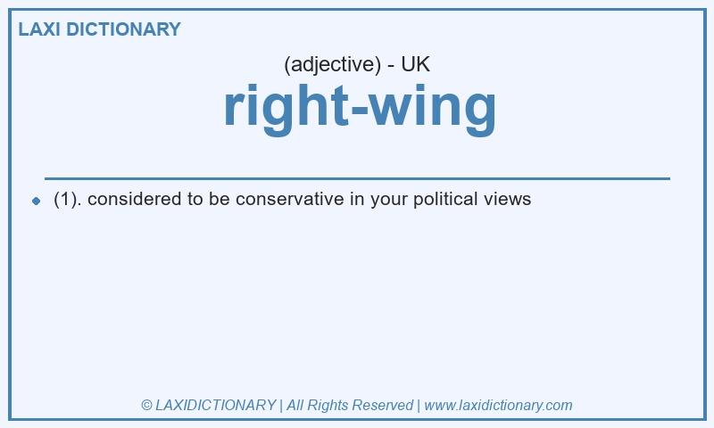 Definition right-wing in British English