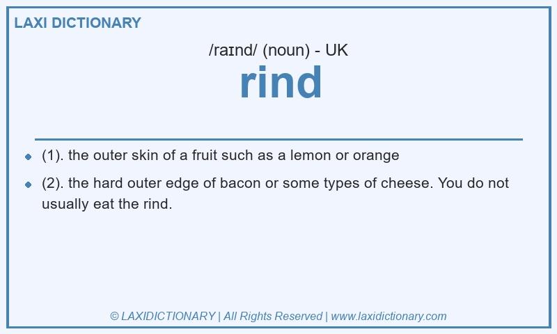 Definition rind in British English