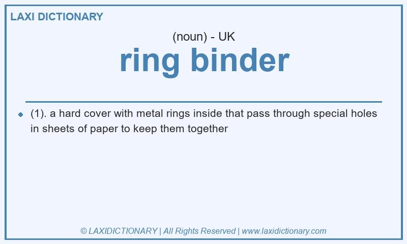 Definition ring binder in British English