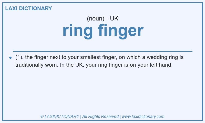 Definition ring finger in British English