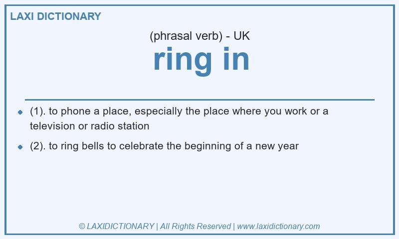 Definition ring in in British English