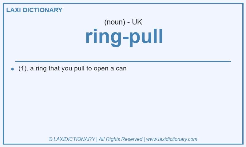 Definition ring-pull in British English