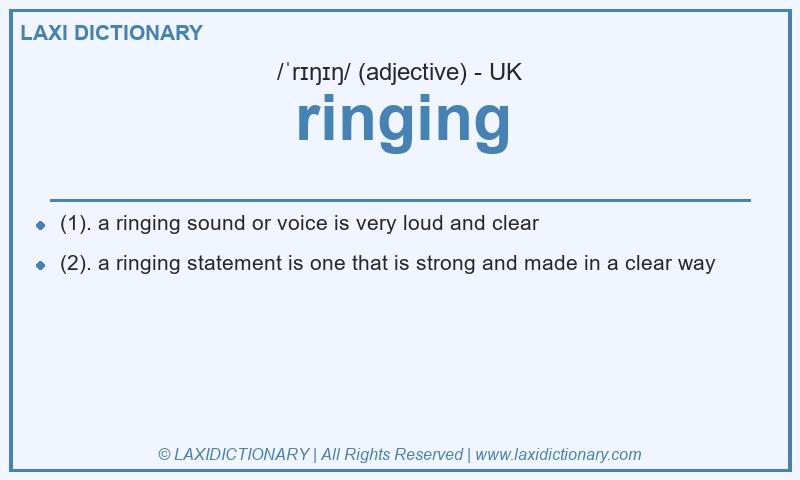 Definition ringing in British English