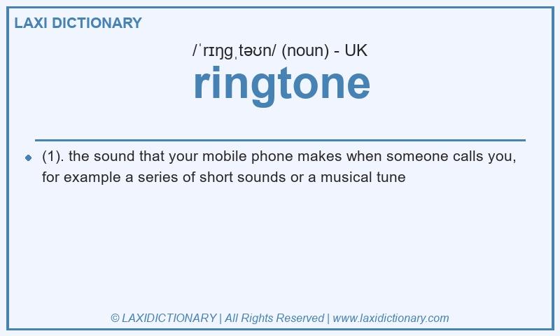 Definition ringtone in British English