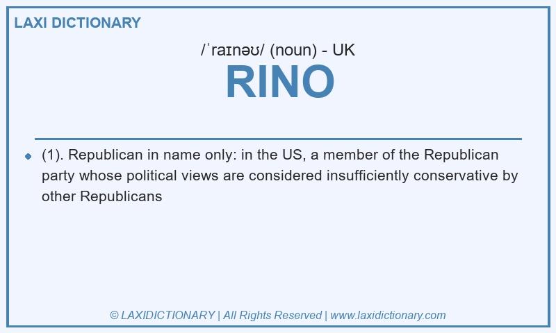 Definition RINO in British English