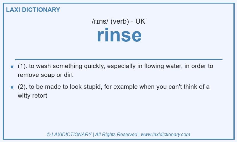 Definition rinse in British English