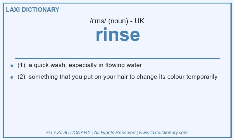 Definition rinse in British English