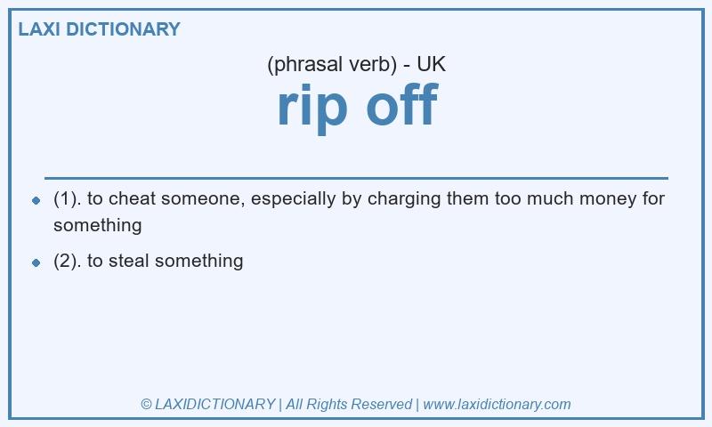 Definition rip off in British English