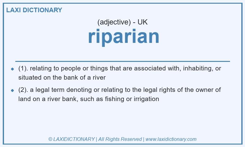 Definition riparian in British English