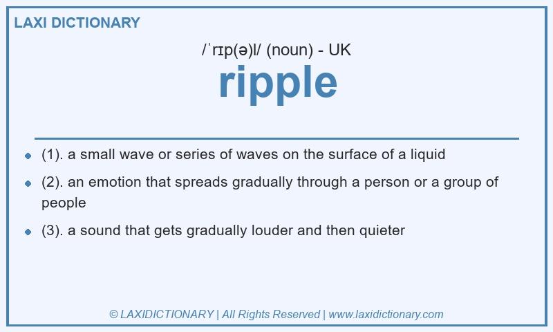 Definition ripple in British English