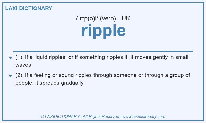 Definition ripple in British English