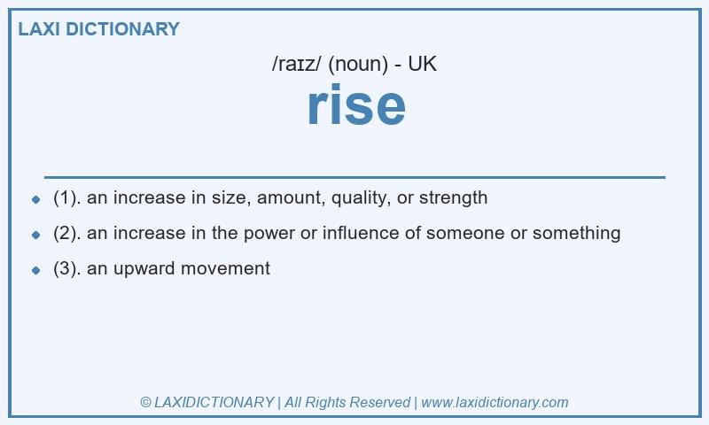 Definition rise in British English