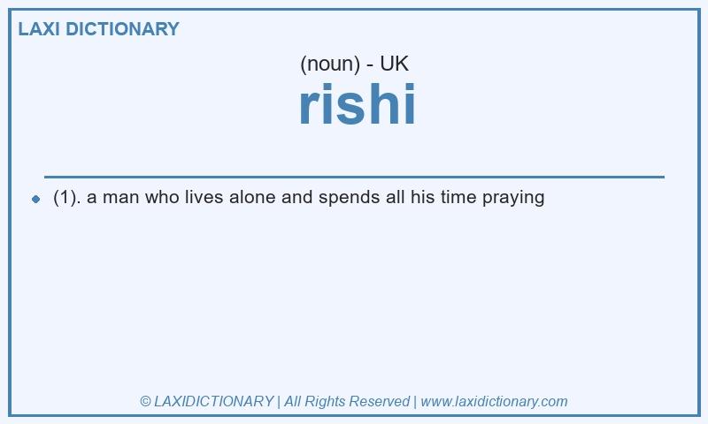 Definition rishi in British English