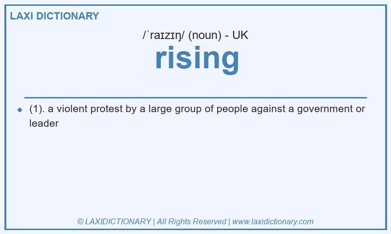Definition rising in British English