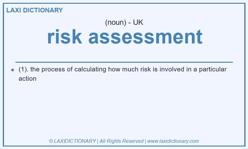 Definition risk assessment in British English