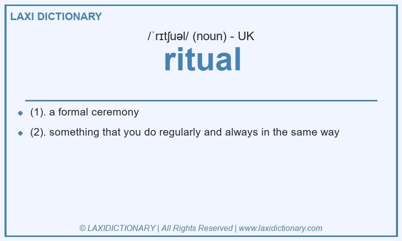 Definition ritual in British English
