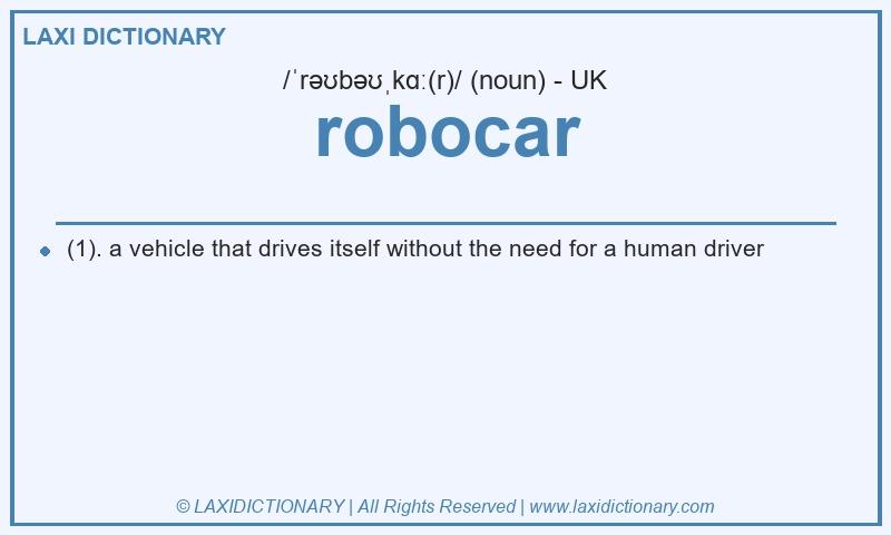 Definition robocar in British English