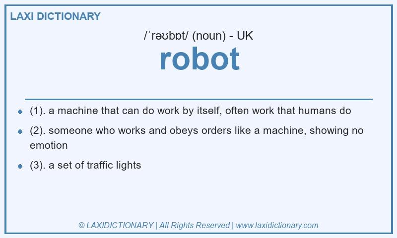 Definition robot in British English