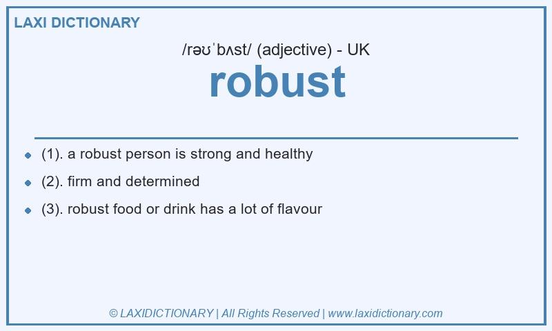 Definition robust in British English