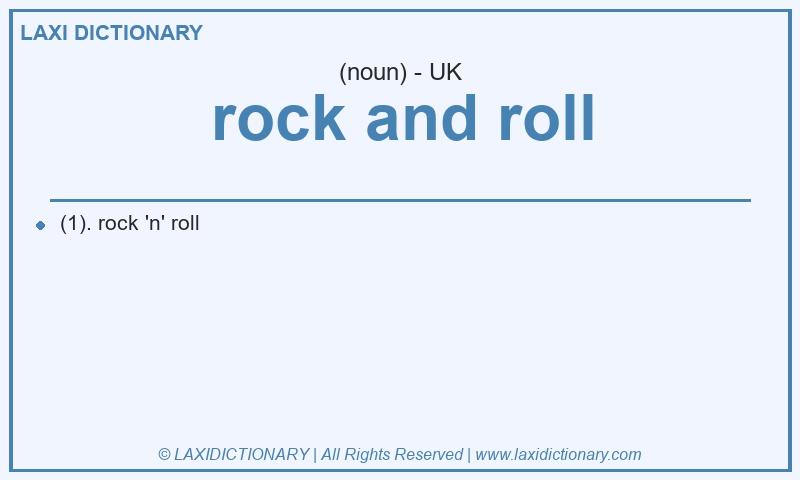Definition rock and roll in British English