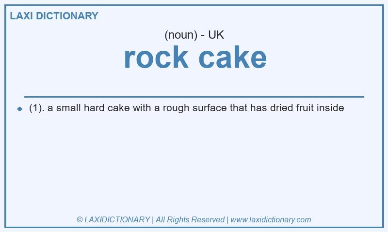 Definition rock cake in British English