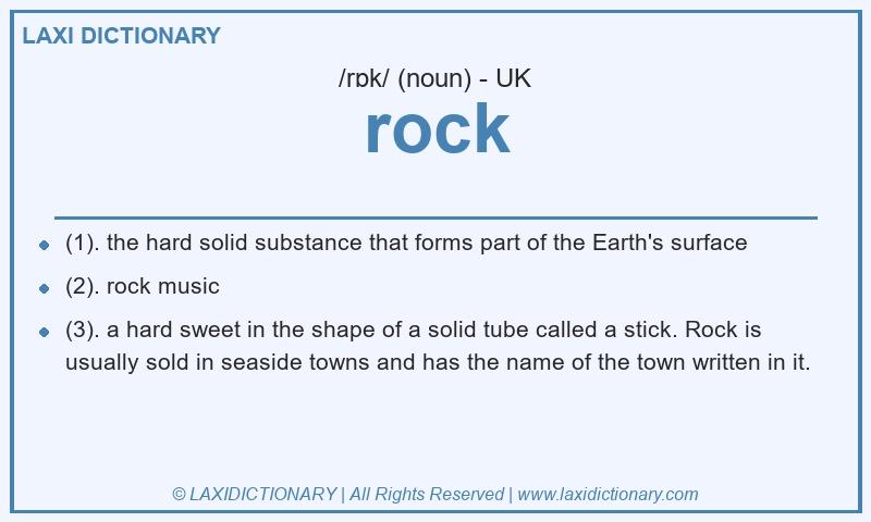 Definition rock in British English