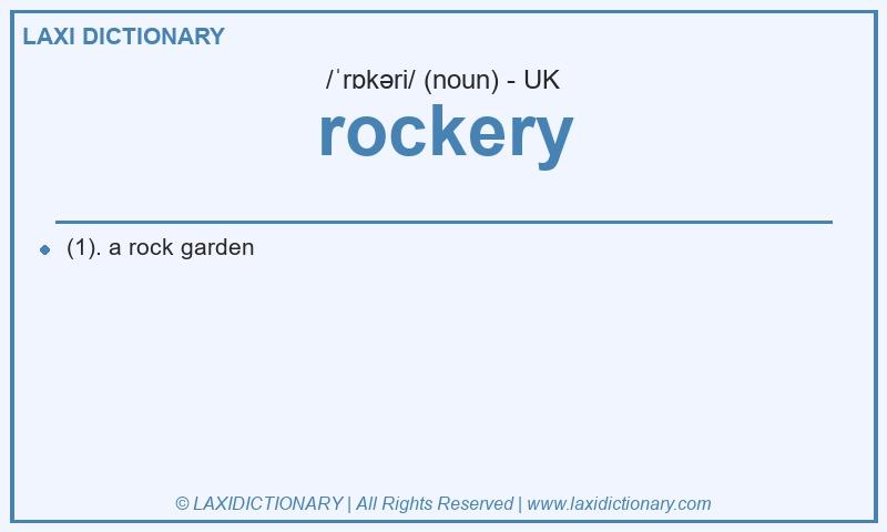 Definition rockery in British English