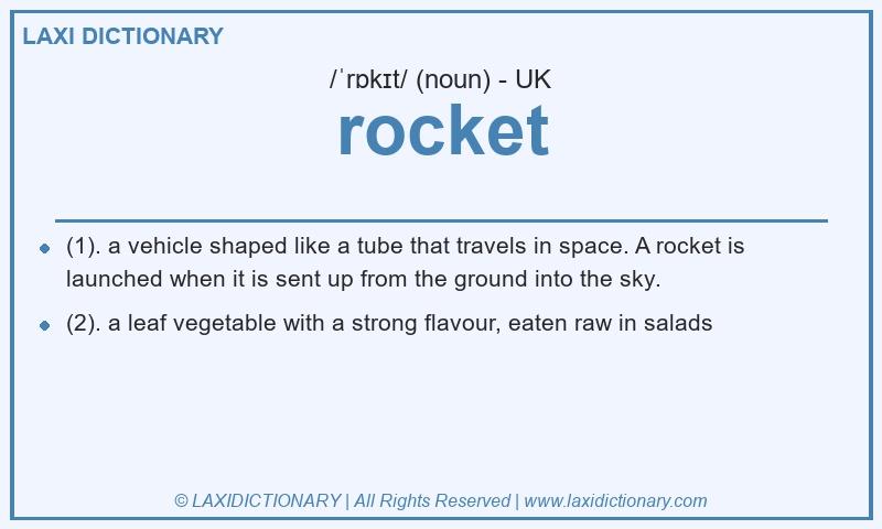 Definition rocket in British English