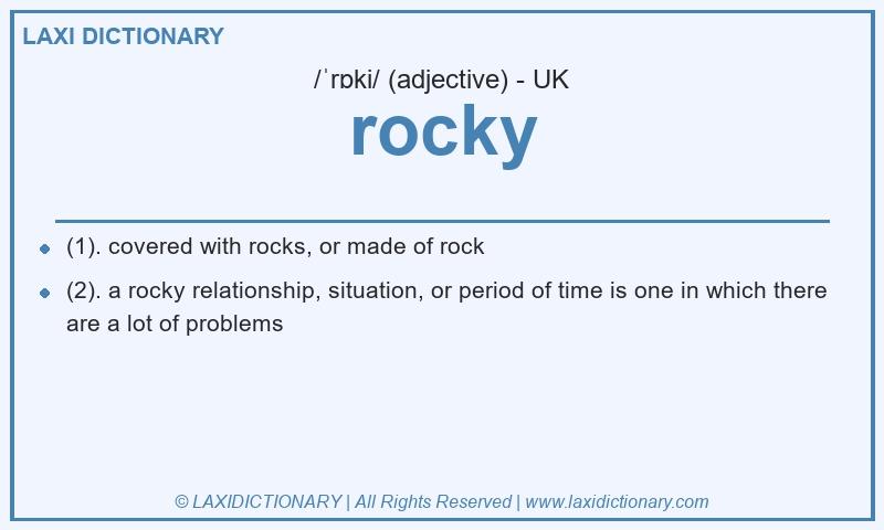 Definition rocky in British English