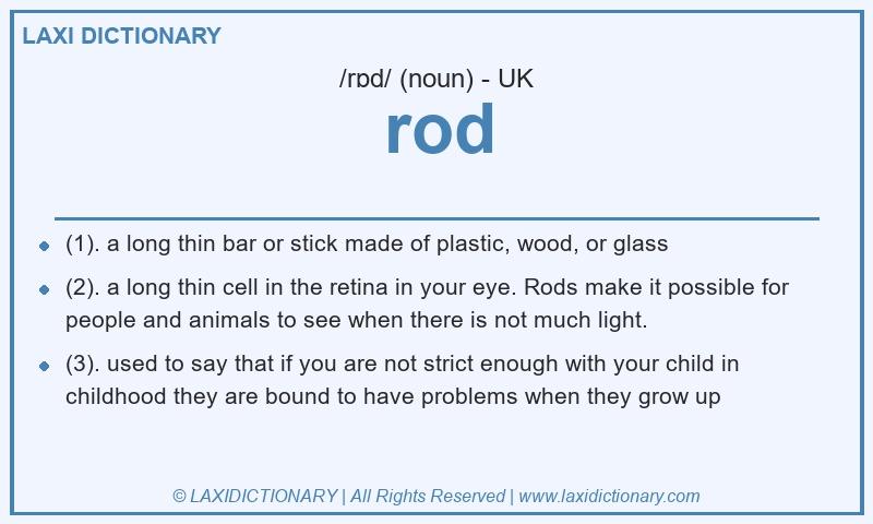 Definition rod in British English