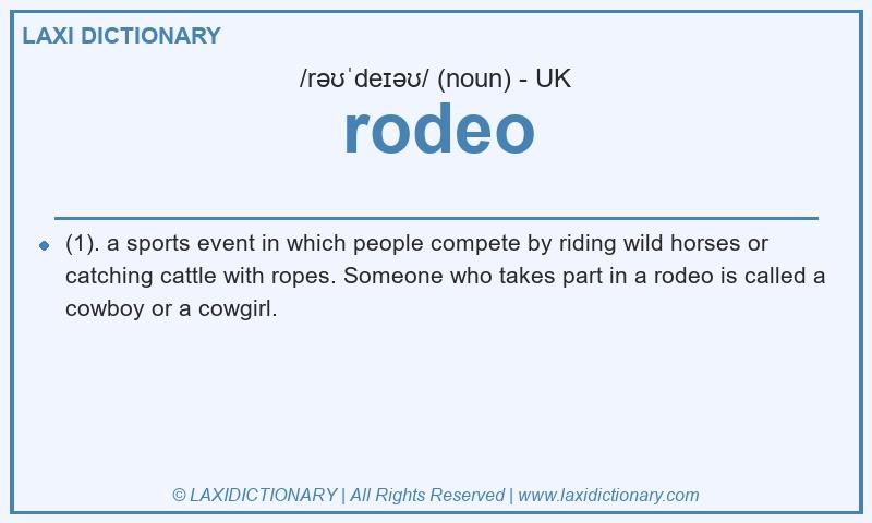 Definition rodeo in British English
