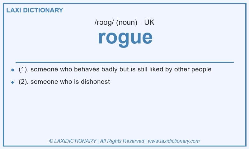 Definition rogue in British English